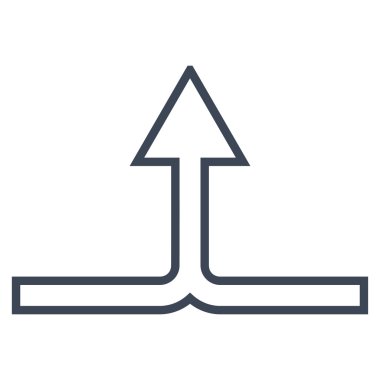 İnce çizgi vektör simge yukarı ok bağlanmak