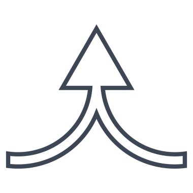 İnce çizgi vektör simge yukarı ok bağlanmak