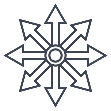 Oklar kontur vektör simgesini genişletin