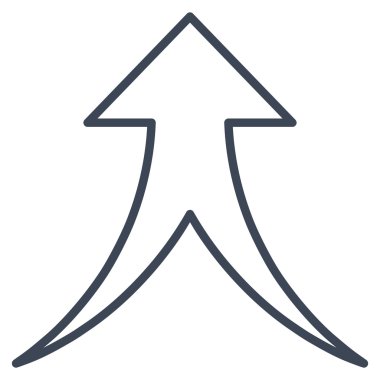 Anahat vektör simge yukarı ok birleştirme