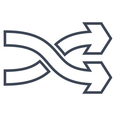 Okları yatay ince çizgi vektör simge mix