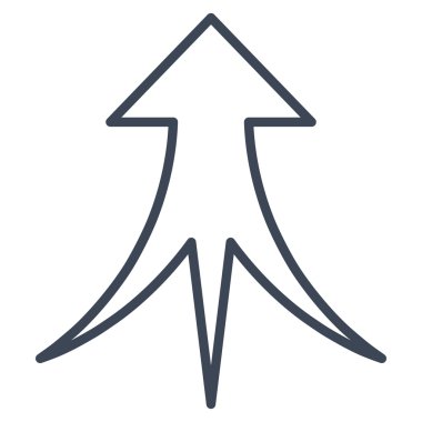 Kontur vektör simge yukarı ok birleştirme