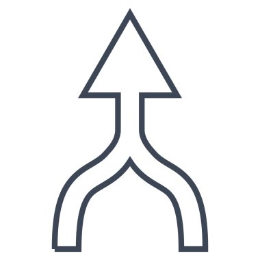 Kontur vektör simge yukarı ok birleştirme