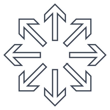 Oklar anahat vektör simgesini genişletin