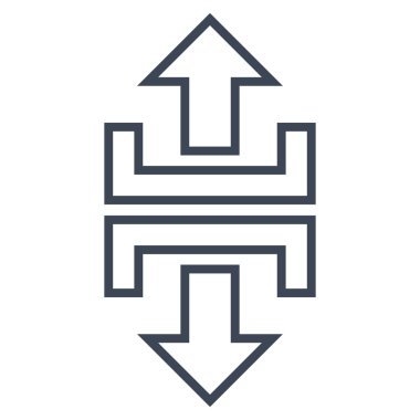 Dikey kontur vektör simgesini genişletin