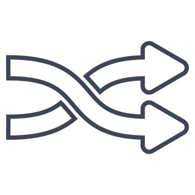 Okları yatay ince çizgi vektör simge mix