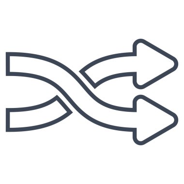 Okları yatay kontur vektör simge mix