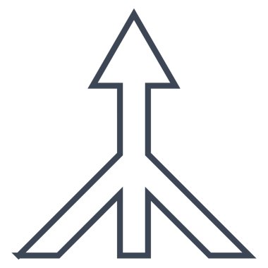 Anahat vektör simge yukarı ok birleştirme