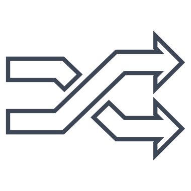 Okları yatay kontur vektör simge mix