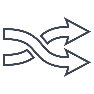 Okları yatay ince çizgi vektör simge mix