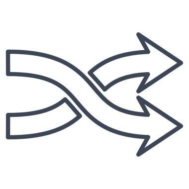 Okları yatay ince çizgi vektör simge mix