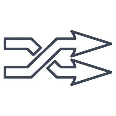 Okları yatay kontur vektör simge mix