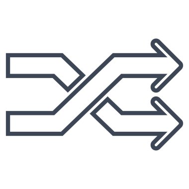 Okları yatay kontur vektör simge mix