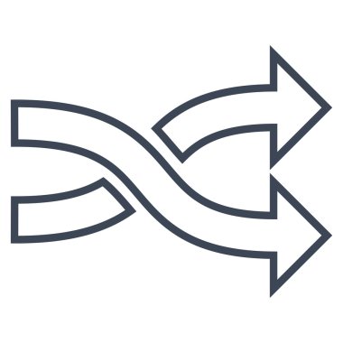 Okları yatay ince çizgi vektör simge mix