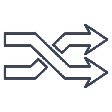 Okları yatay kontur vektör simge mix