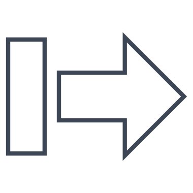 Çekme oku şu kontur vektör simgesi