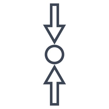 Basınç dikey kontur vektör simgesi