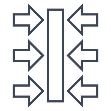 Basınç yatay kontur vektör simgesi