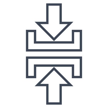 Basınç dikey kontur vektör simgesi