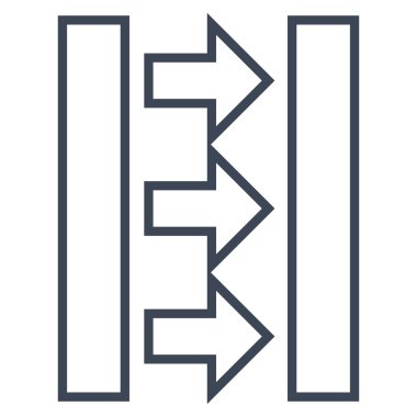 Basınç yatay kontur vektör simgesi