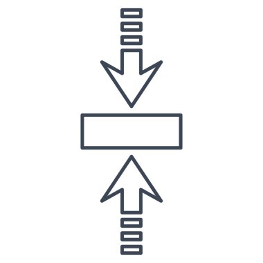 Basınç dikey kontur vektör simgesi