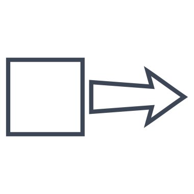 Çekme oku şu kontur vektör simgesi