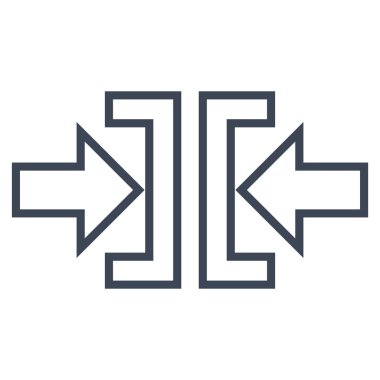 Basınç yatay ince çizgi vektör simgesi