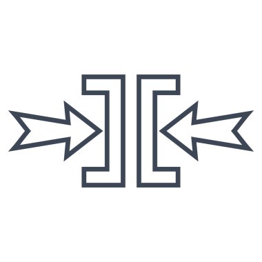 Basınç yatay ince çizgi vektör simgesi