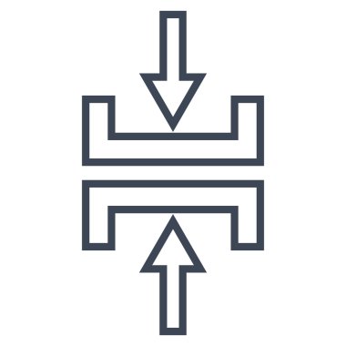 Basınç dikey ince çizgi vektör simgesi