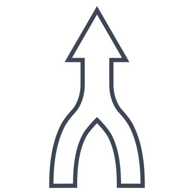 Kontur vektör simge yukarı ok birleştirmek