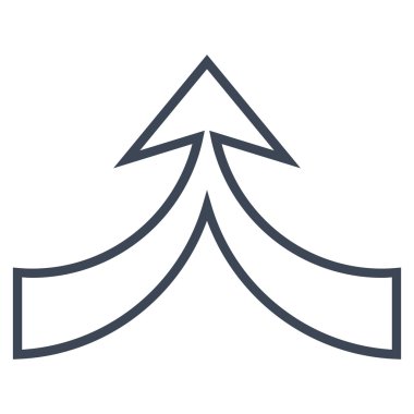 Kontur vektör simge yukarı ok birleştirmek