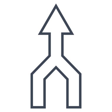 Kontur vektör simge yukarı ok birleştirmek