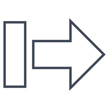 Çekme oku şu kontur vektör simgesi