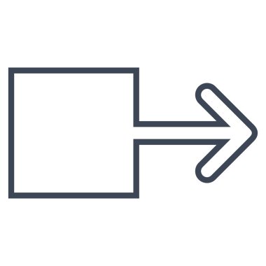 Çekme oku doğru anahat vektör simgesi