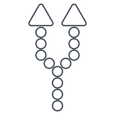 Anahat vektör simge yukarı ok bölme