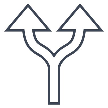 İnce çizgi vektör simge yukarı okları bölme