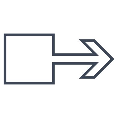 Çekme oku şu kontur vektör simgesi