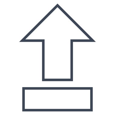 Kontur vektör simge yukarı çekme ok