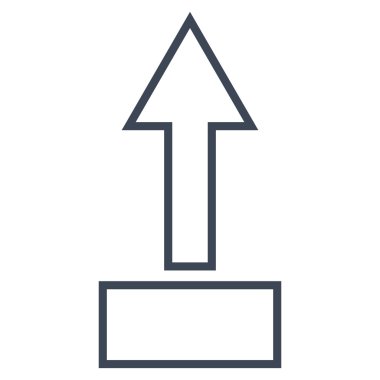 Anahat vektör simge yukarı çekme ok