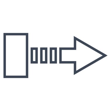 Çekme oku şu kontur vektör simgesi