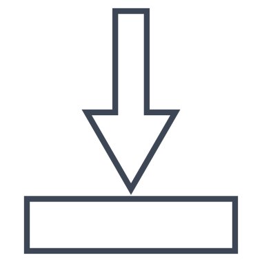 Kontur vektör simgesi itmek