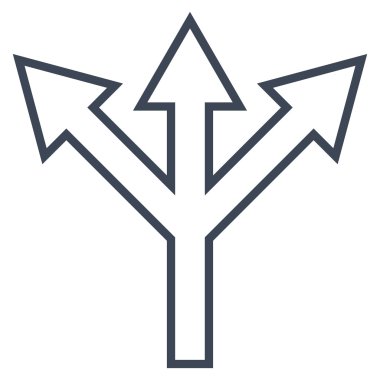 Split ok anahat vektör simgesi