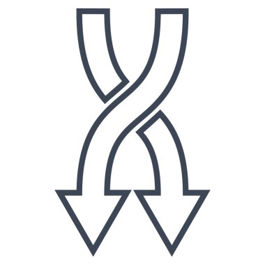 Kontur vektör simgesi aşağı okları shuffle