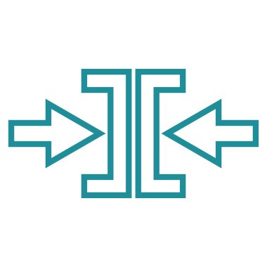 Basınç okları yatay ince çizgi vektör simgesi