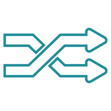 Okları yatay ince çizgi vektör simge mix