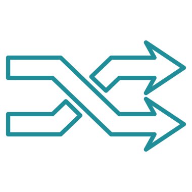 Okları yatay anahat vektör simge mix