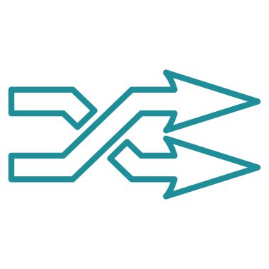 Okları yatay kontur vektör simge mix