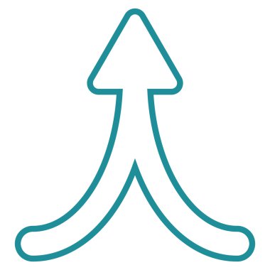 Kontur vektör simge yukarı ok birleştirme