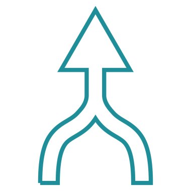 Kontur vektör simge yukarı ok birleştirme