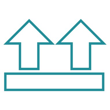 Kontur yukarı okları simge vektör taşımak